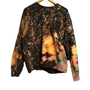 Black Nebula Bleach Dyed Sweatshirt !!!
